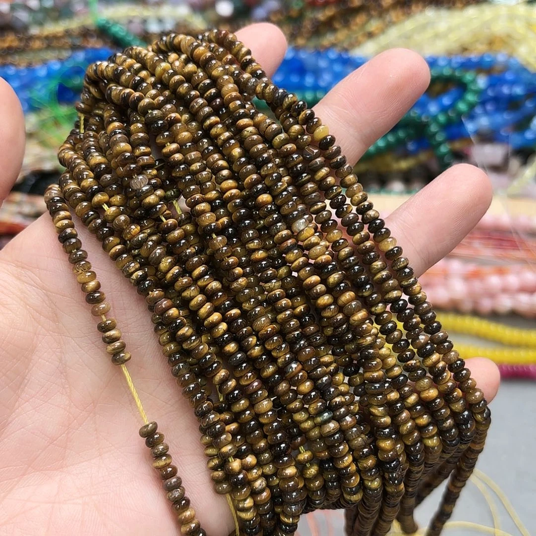 玛瑙/玉髓未镶嵌珠宝半成品2×4虎眼算盘一条