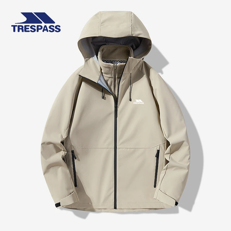 【Trespass】户外三合一冲锋衣情侣款两件套抗寒旅行服