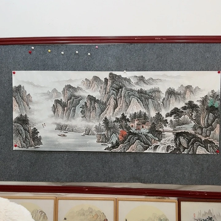 国画手绘国画云峰千里秀