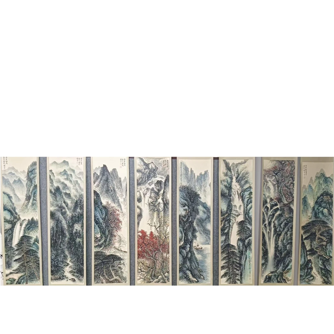 黎 山水八条屏178*48*8约61平尺