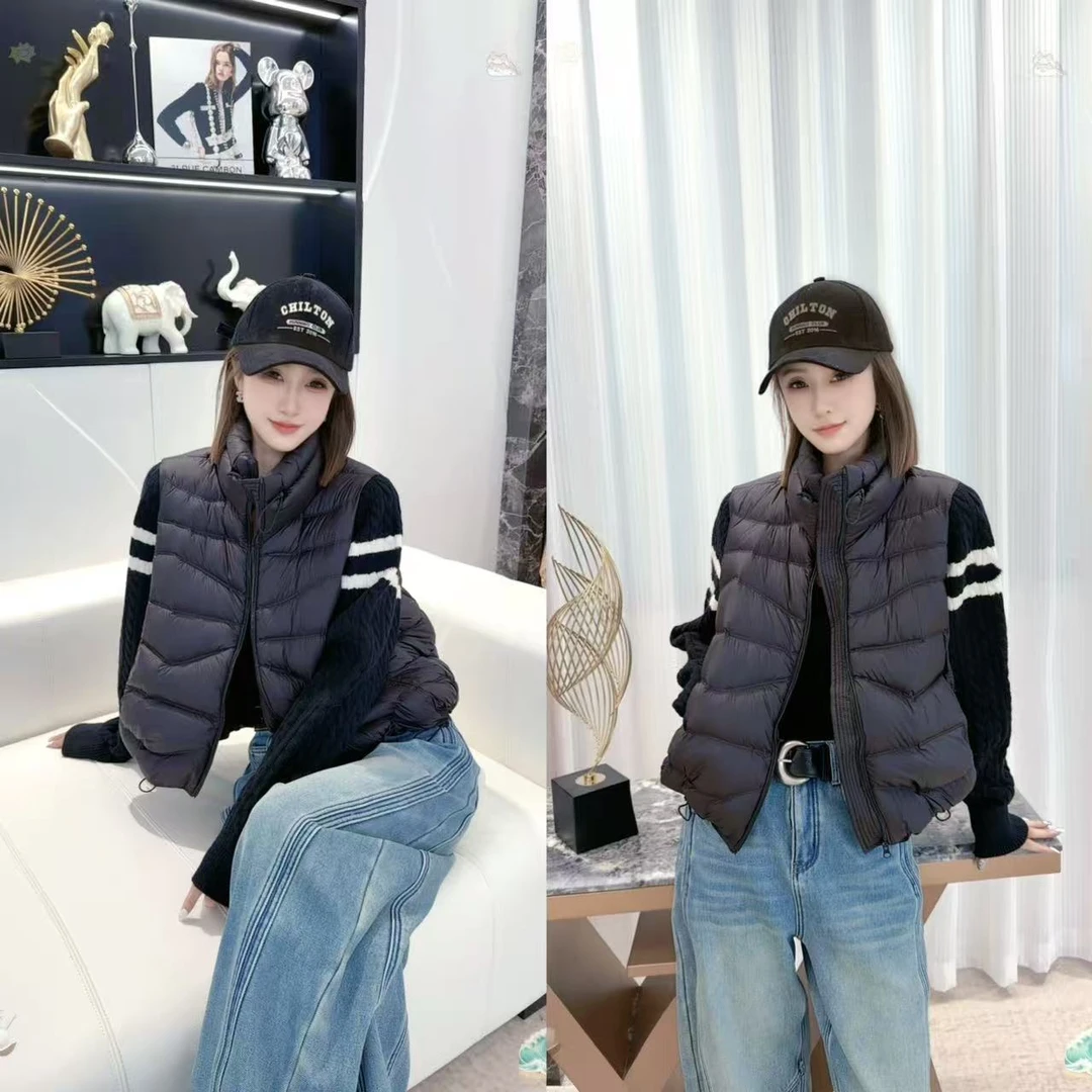 熙薇【环球游记】2025秋冬新款休闲百搭拼接羽绒服外套H5922