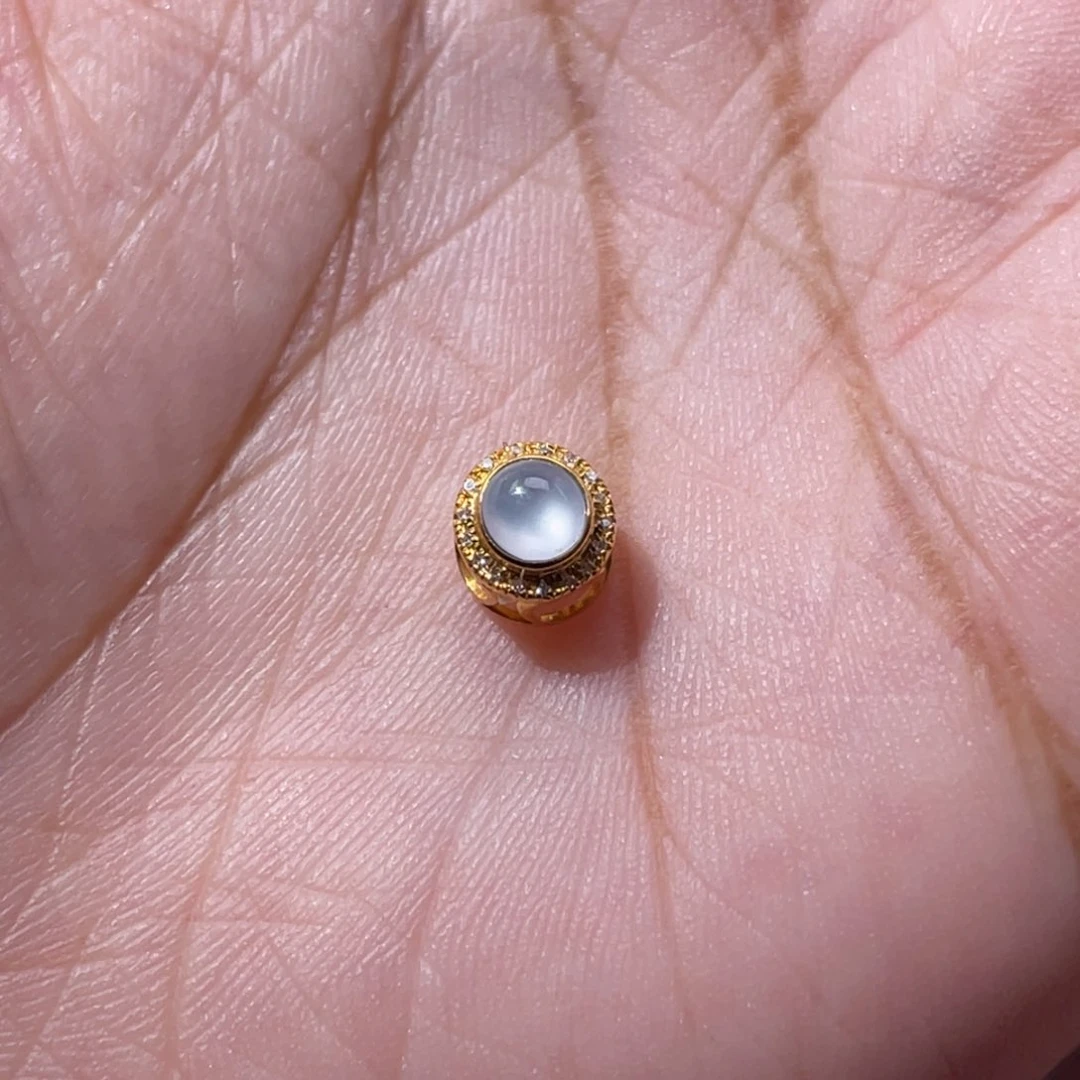 吊坠(不含链)18K金镶嵌翡翠