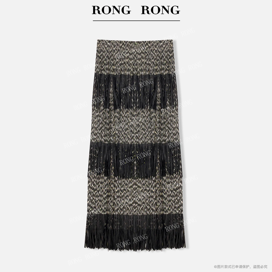 溶溶【先锋调性】RONGRONG 纯手工编织三宅褶皱层次感半身裙25698