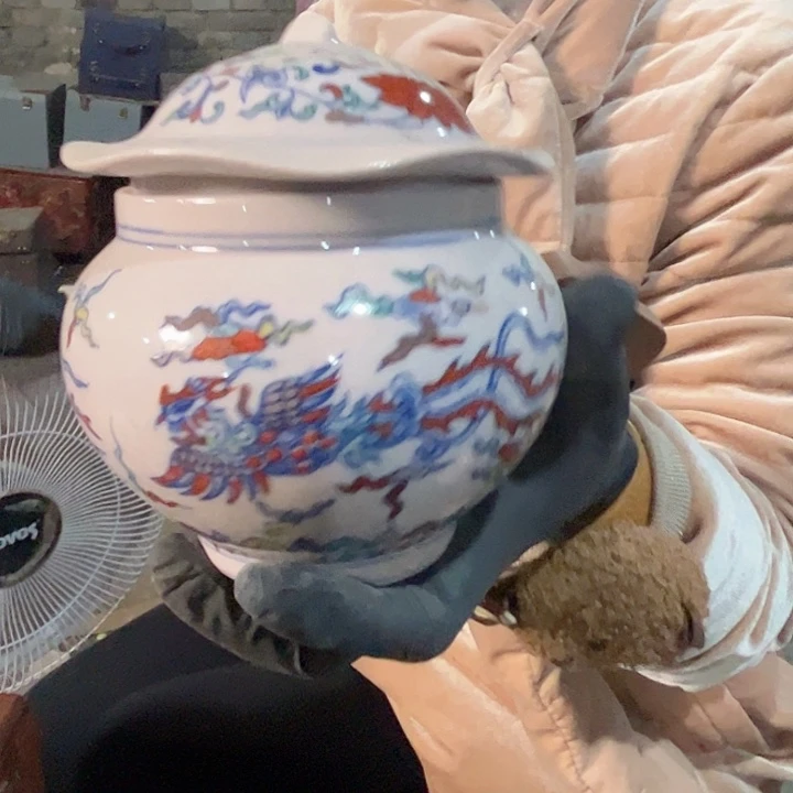 摆件陶景德镇高温瓷罐子