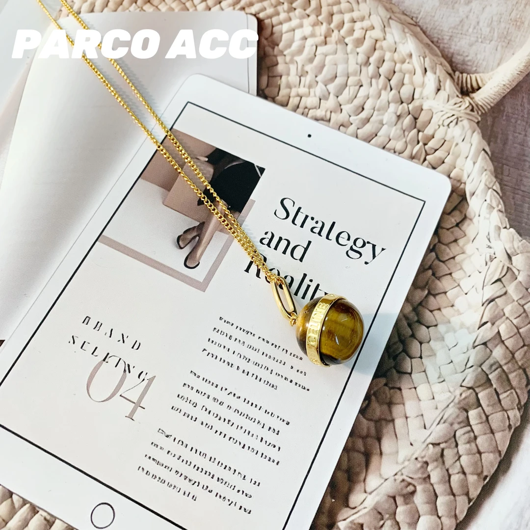 铜合金项链 Y717 虎眼球球项链