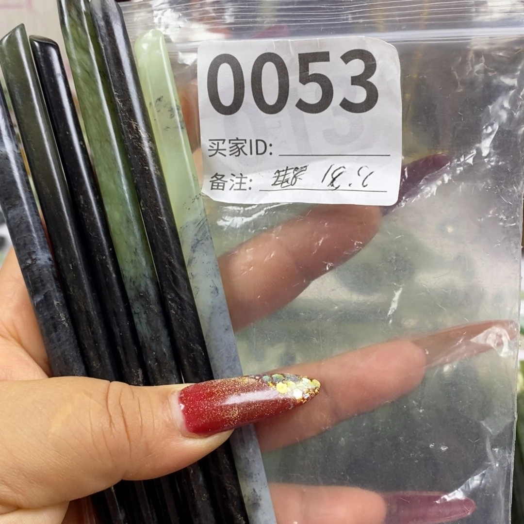 蛇纹石玉未镶嵌发簪