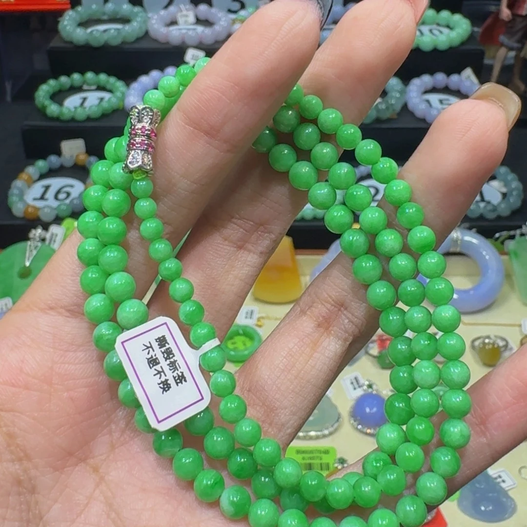 宣***花翡翠未镶嵌手链翡翠