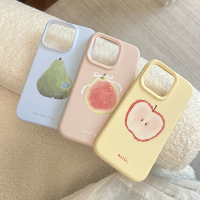 SMBLCE夏日水果插画适用iPhone16/15pro手机壳14苹果13糯米12套11