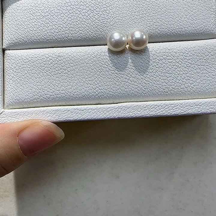 淡水珍珠耳饰银S925镶嵌