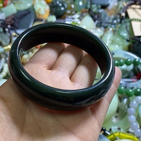 和田玉手镯未镶嵌自己备注口径