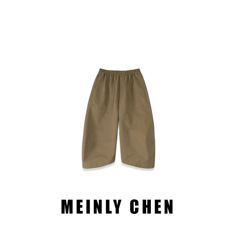 【MEINLY  CHEN】【怪裤子】高端设计师款休闲百搭卡其休闲裤8252142