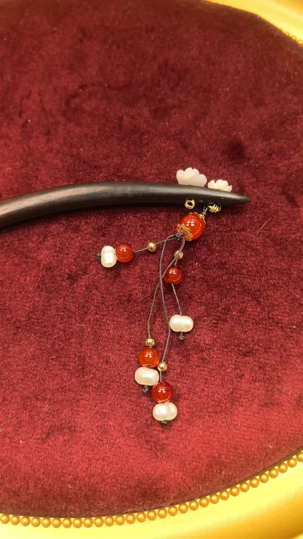 发簪紫光檀木古风簪子盘发民族新中式木簪子旗袍古典轻奢女