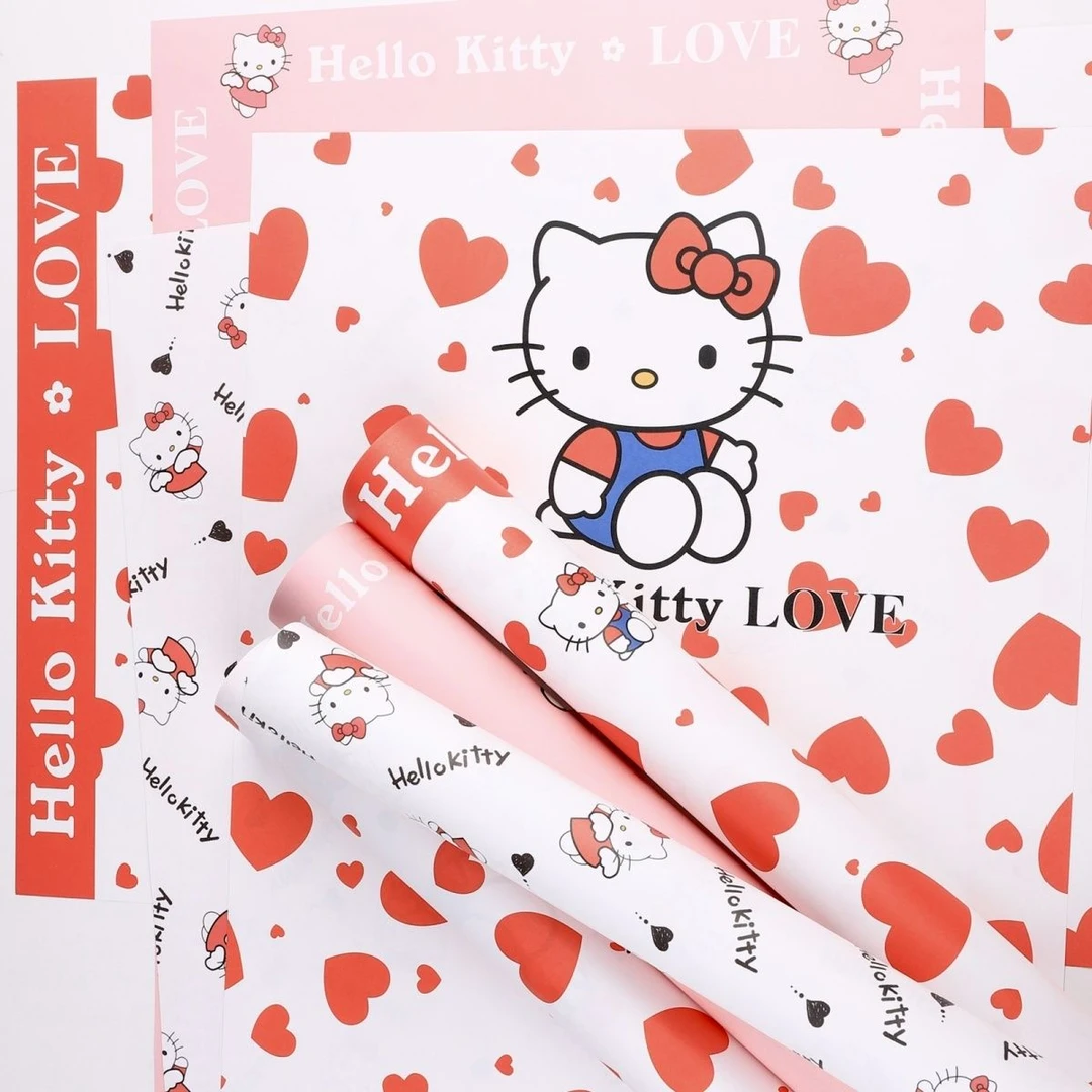 儿童节hello Kitty系列·零食鲜花包装纸diy花束包花纸花店伊人
