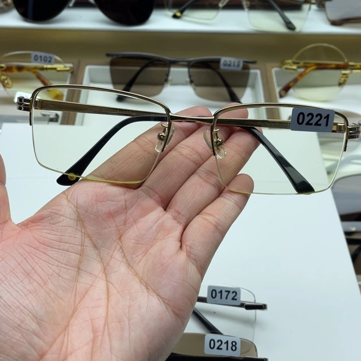 竹叶青半框眼镜 0221