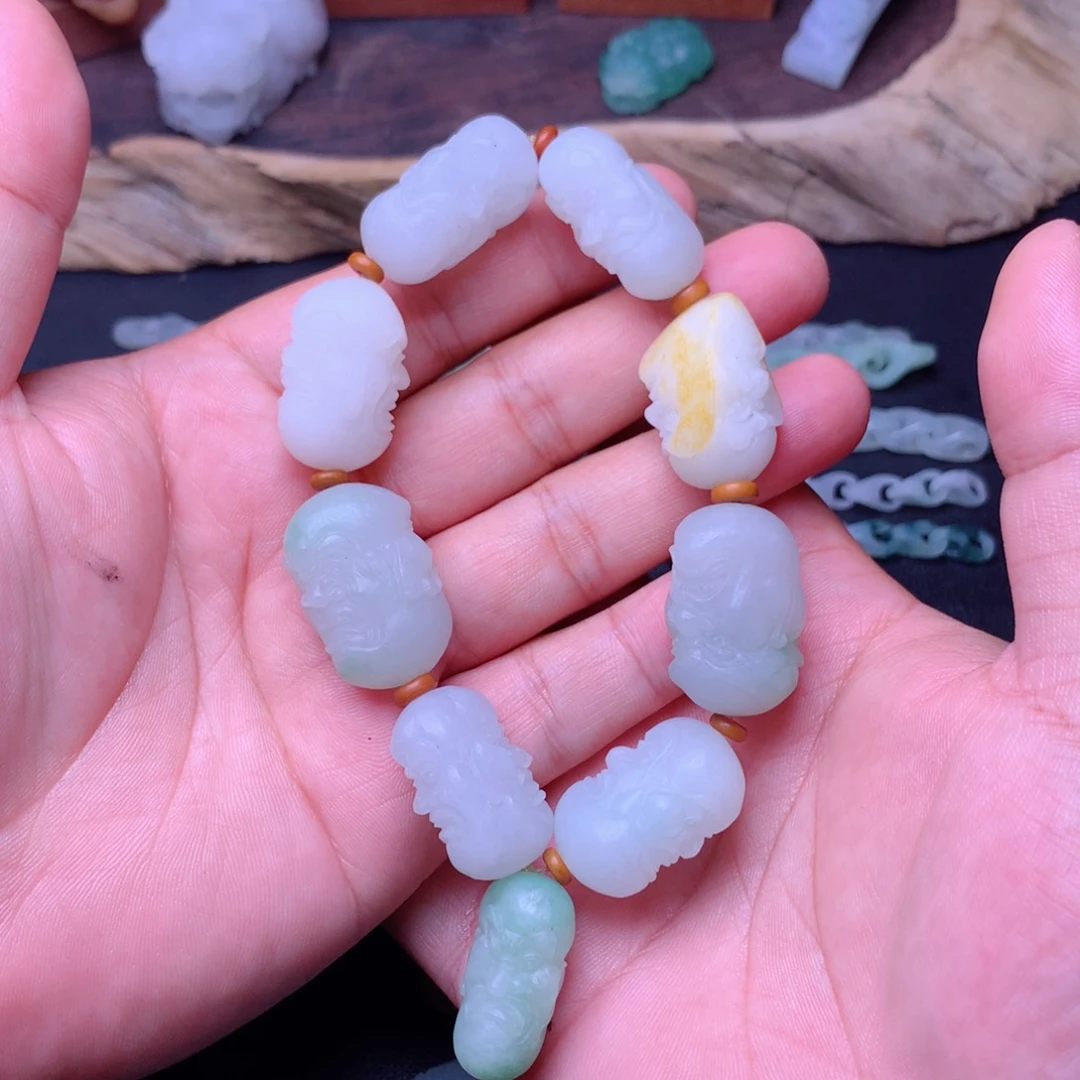 定制翡翠未镶嵌十八罗汉