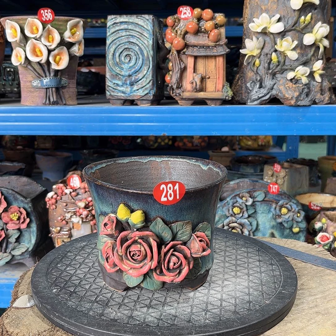 微瑕281 号陶然花器手工花盆