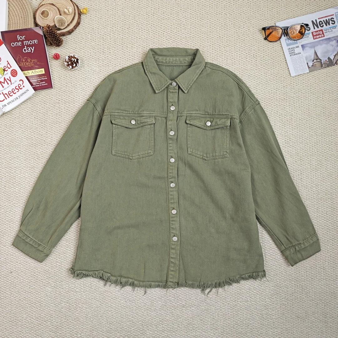 2024冬季新款休闲宽松百搭长袖加厚牛仔外套8499