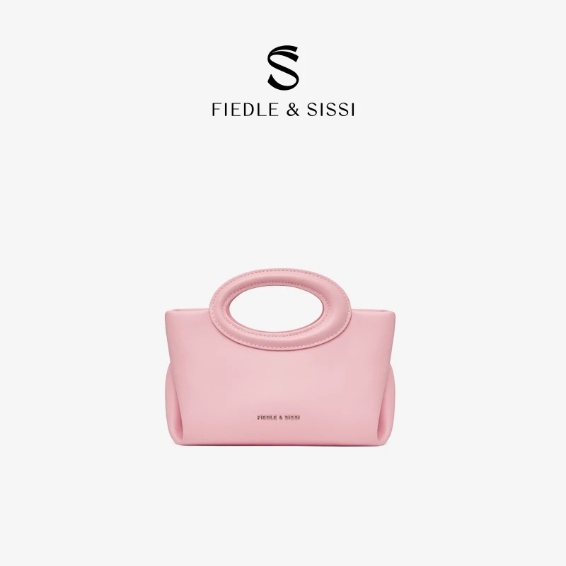 fiedlesissi/菲德茜茜 轻奢手提包夹层拉链袋褶皱斜挎包彩蛋包