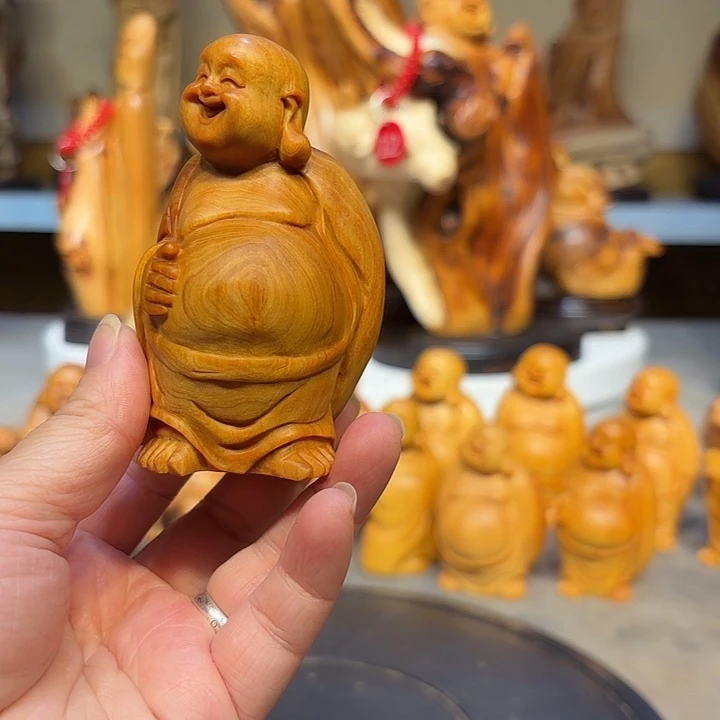 柏木太行崖柏弥勒佛