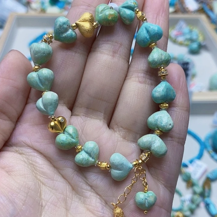 绿松石未镶嵌手链26