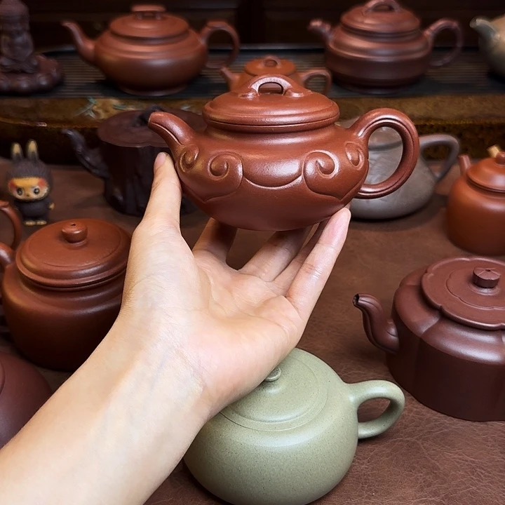 a***n茶壶紫砂仿古如意，降坡泥