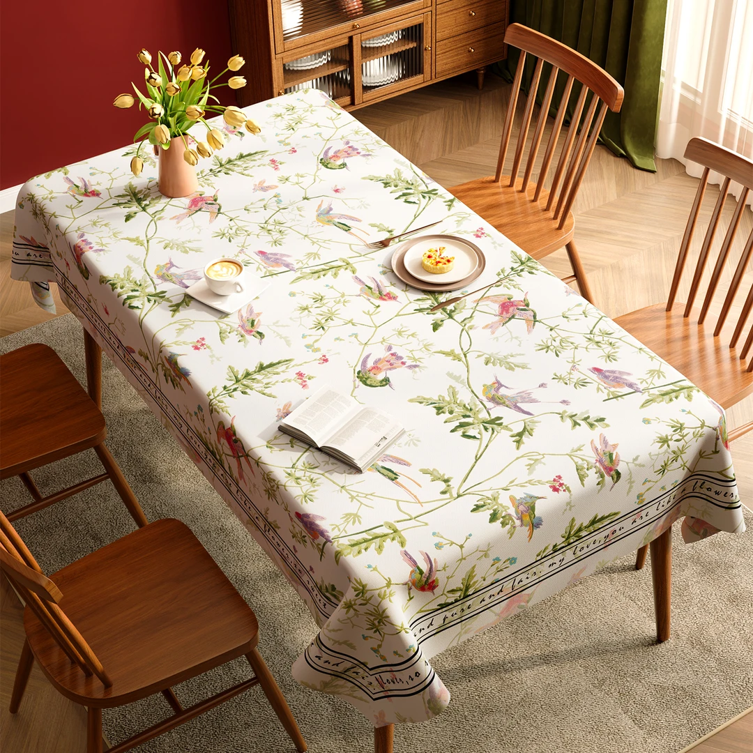 ins风桌布防水防油免洗长方形餐桌布轻奢高级感桌垫2024新款台布