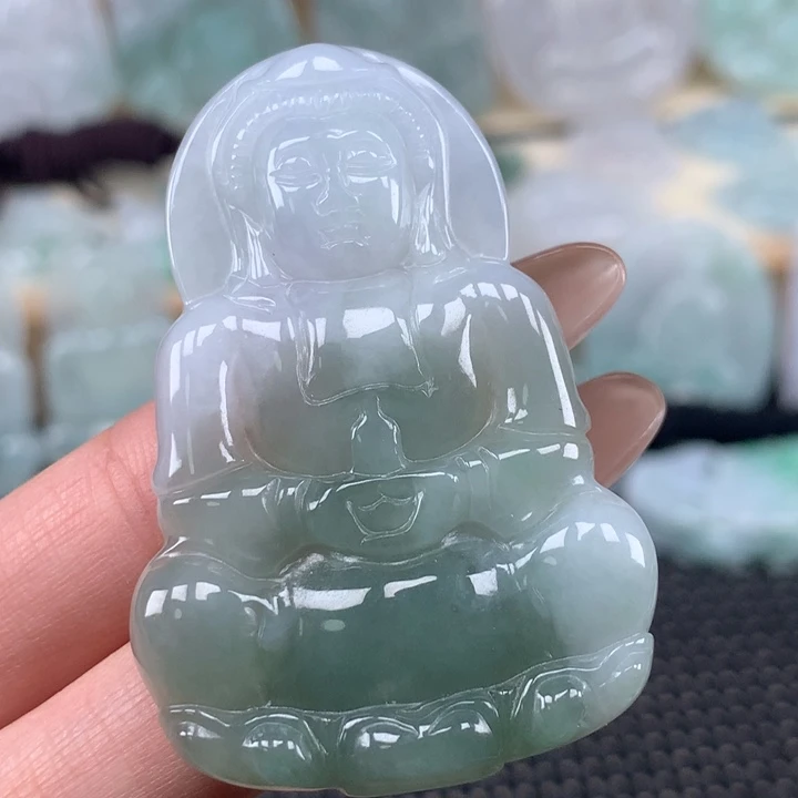 颈饰未镶嵌翡翠玉观音吊坠