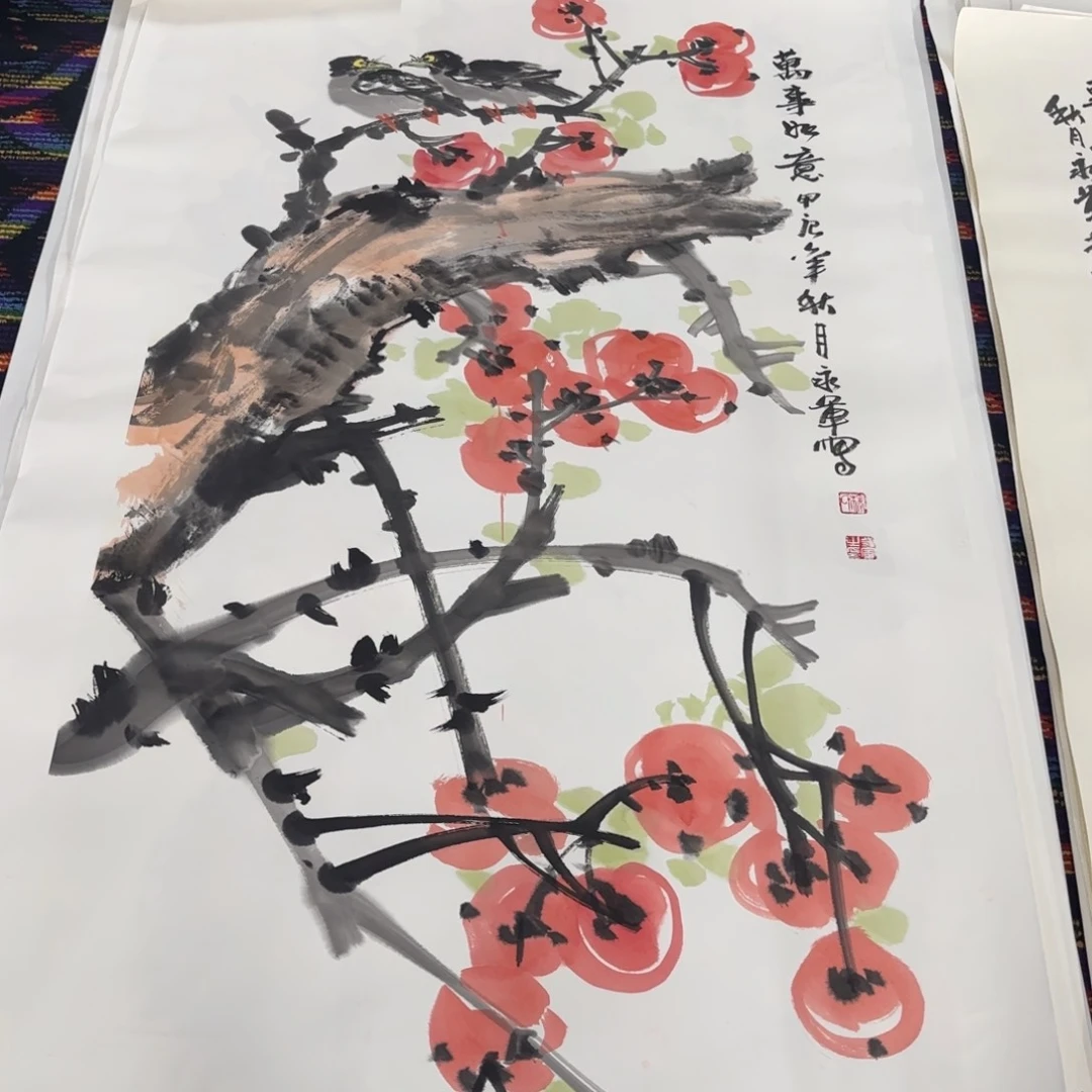 国画杨永军老师四尺花鸟婉