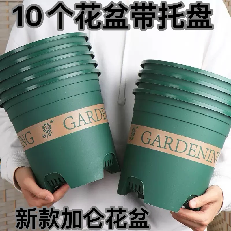 【10个带托盘】高1加仑花盆控根花盆【口径15.3高15左右】