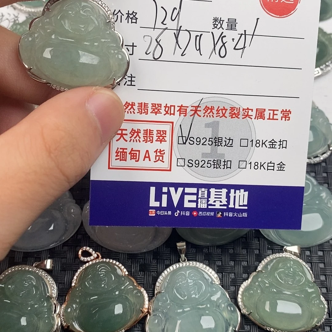 翡翠银S925镶嵌颈饰