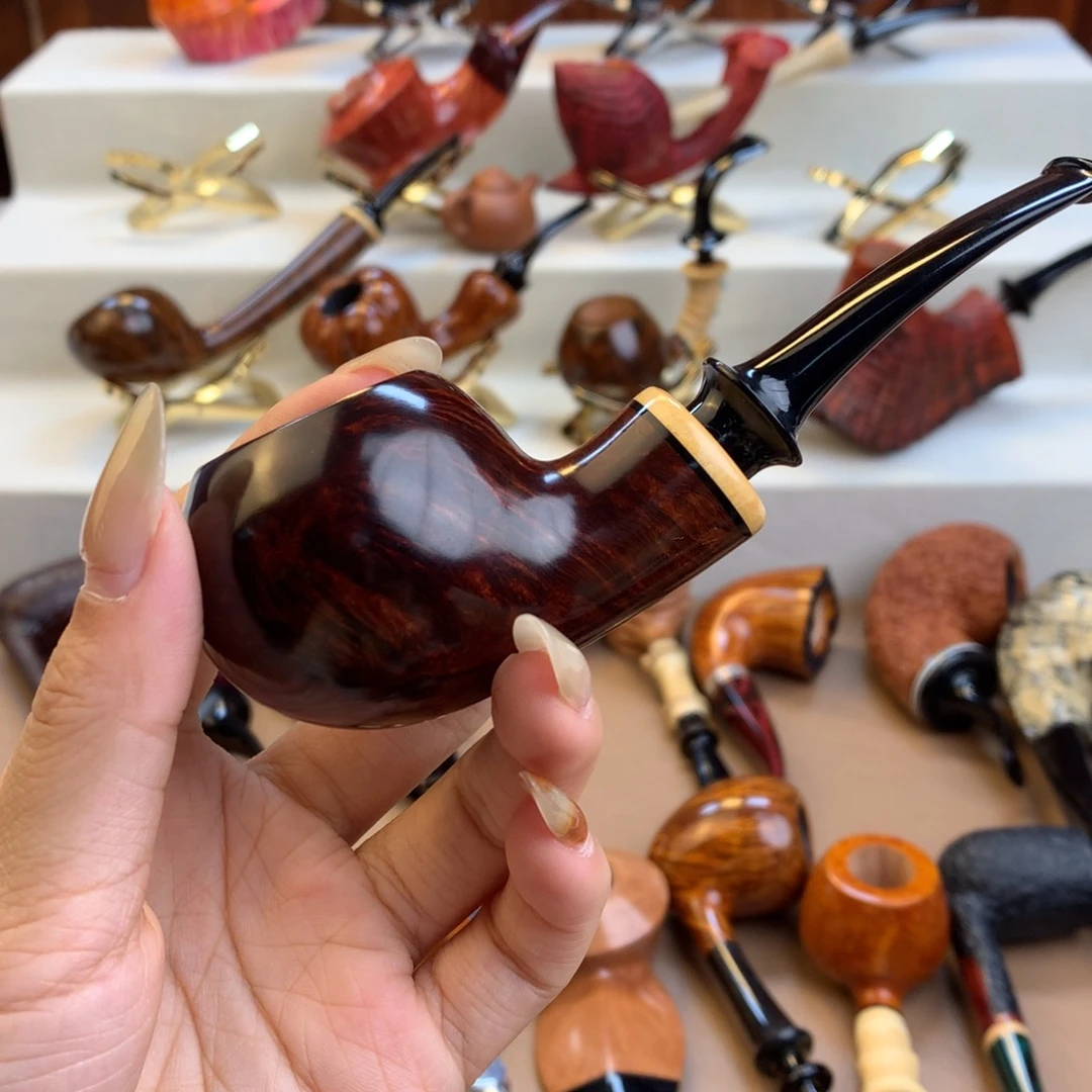 孤***船高品质石楠木烟斗