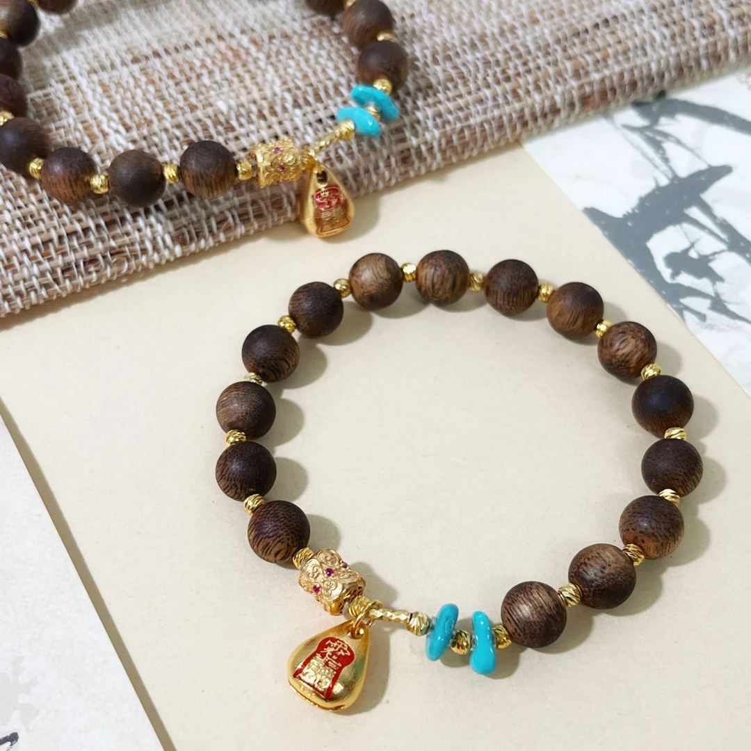 沉香【小木鱼2.0】头货海南莺歌绿奇楠·太太牌沉香手串（多样性发一）