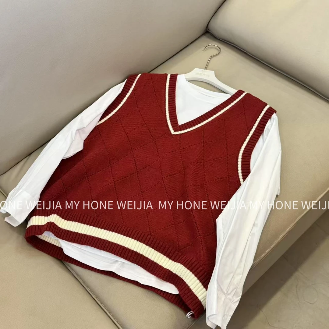 【WJ】春款 3017 两件套针织上衣（均码）