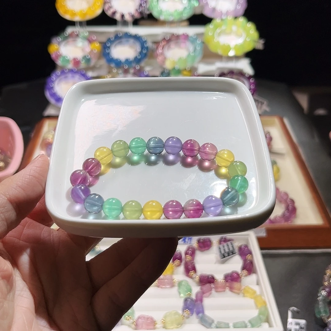 手串未镶嵌萤石8加彩虹