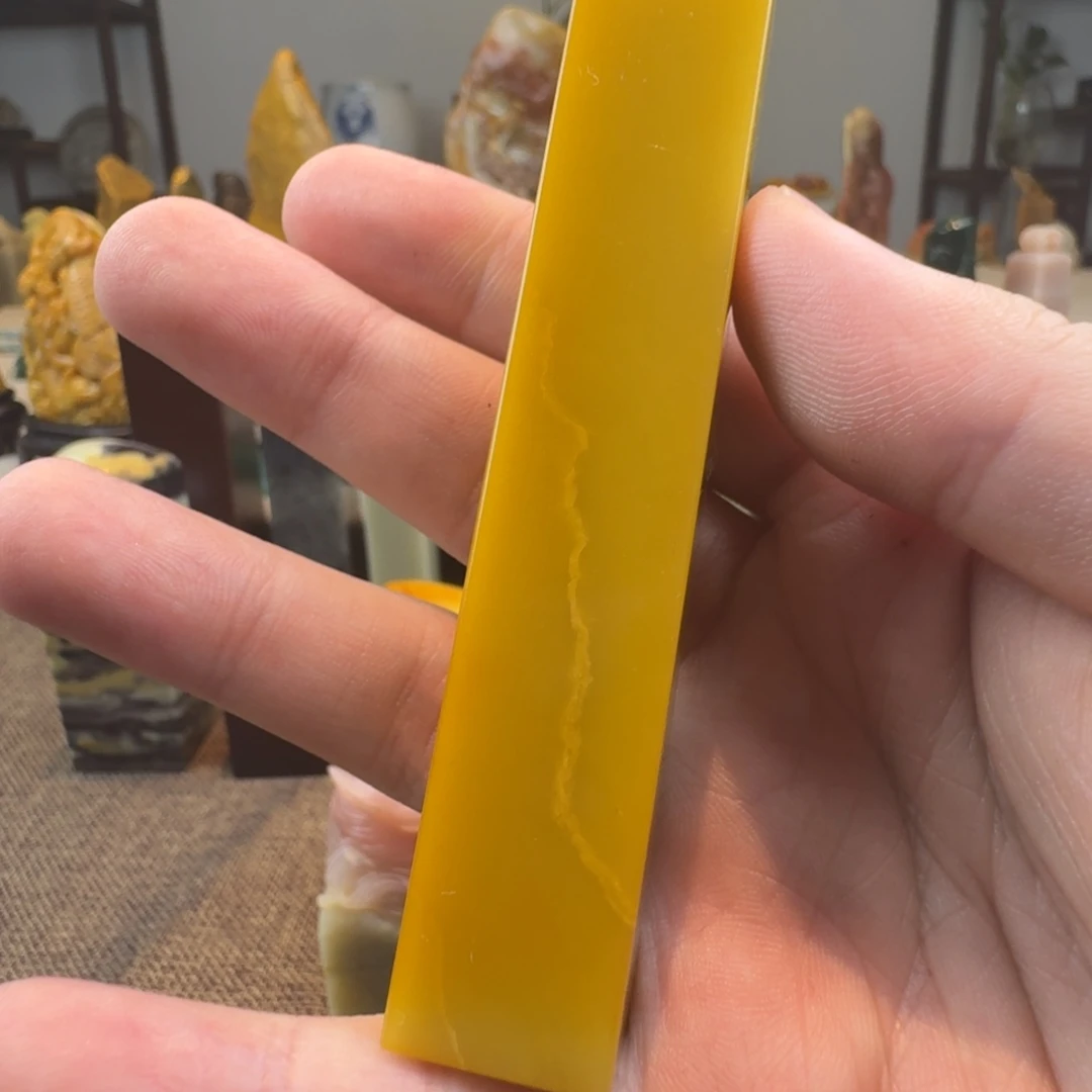 秋***实印石青田石青田菜花黄