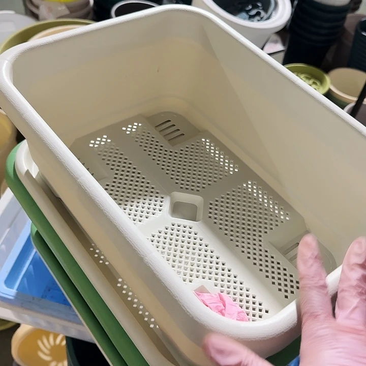 新款菜盆长度39带托灰白3套