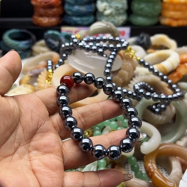 未镶嵌手镯石英岩玉时**语