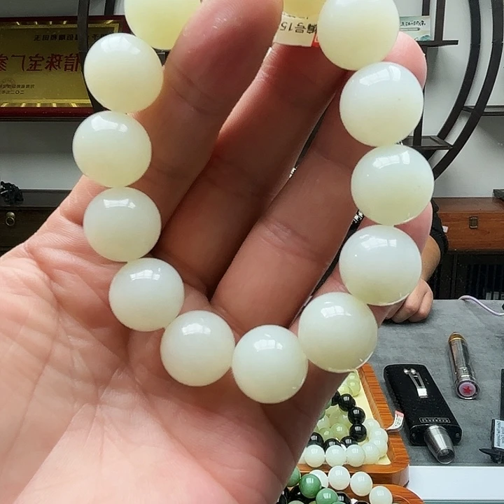 和田玉未镶嵌手链米达卡16