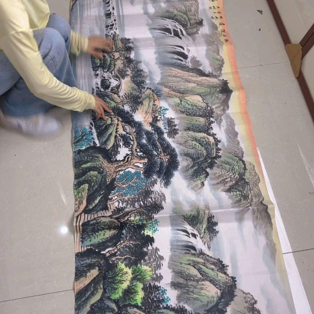 国画象山画舫手绘精品1