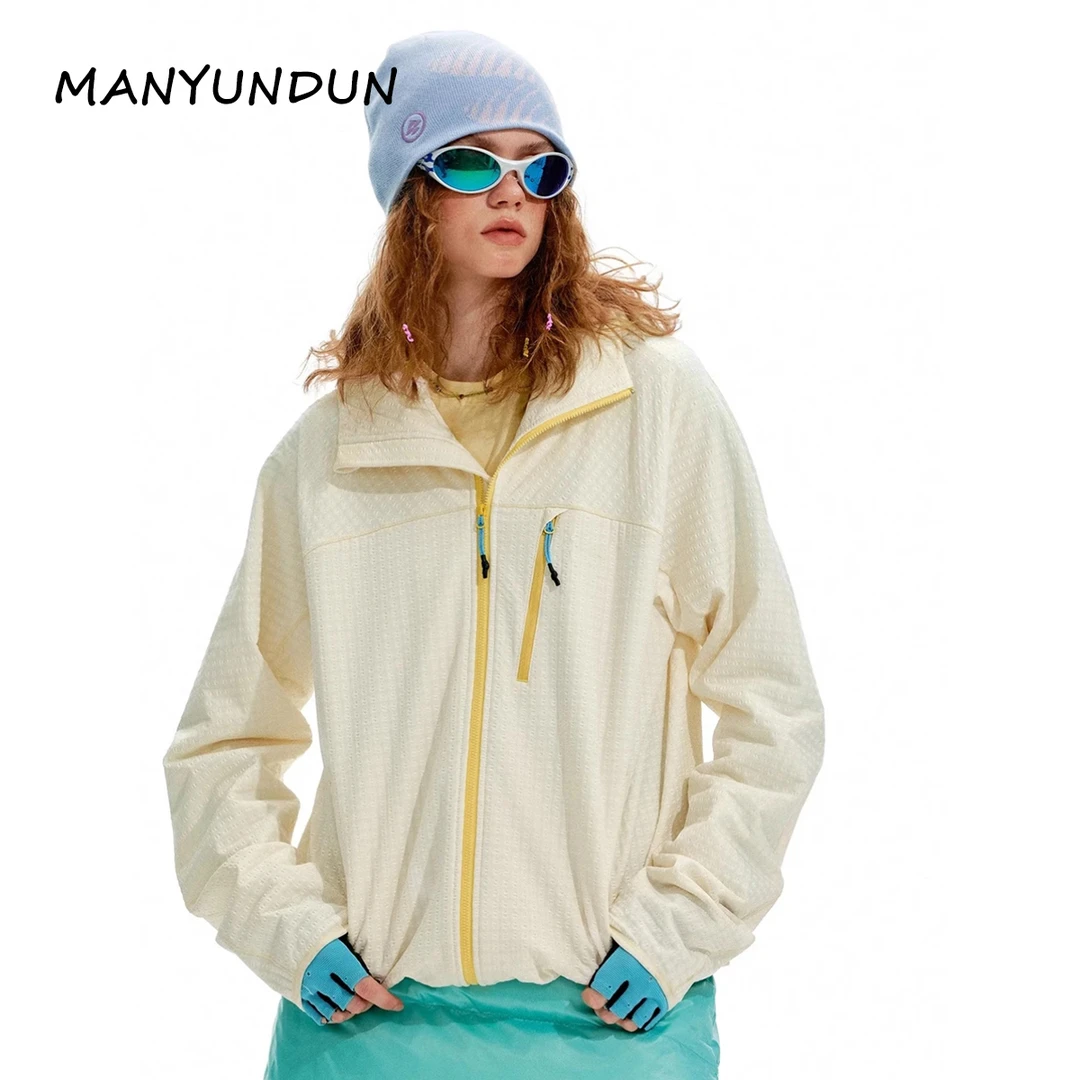 R2春季Techface男女情侣款户外运动休闲撞色防风连帽外套夹克外套