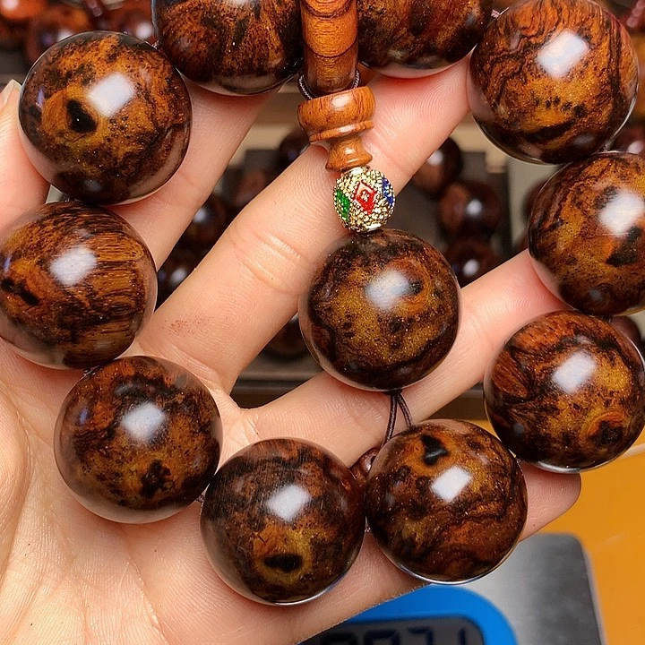 花梨木类手串/手链老挝花梨风化料土埋料2.5