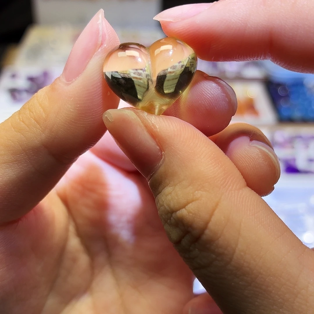 吊坠(不含链)水晶未镶嵌爱心 屁桃 打孔定制不退换