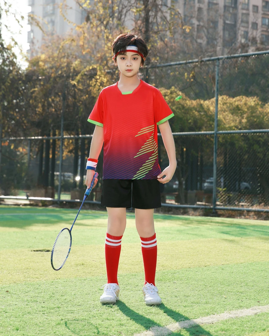 DB儿童速干运动套装夏季男童羽毛球网球服中大童户外跑步训练服