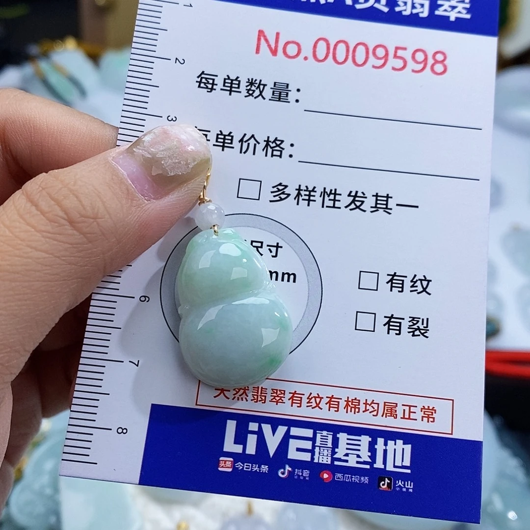 翡翠未镶嵌颈饰9598