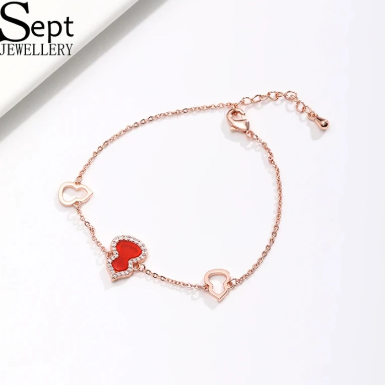 铜合金手链 《货号6404》气质红色葫芦手链（链长17+5）