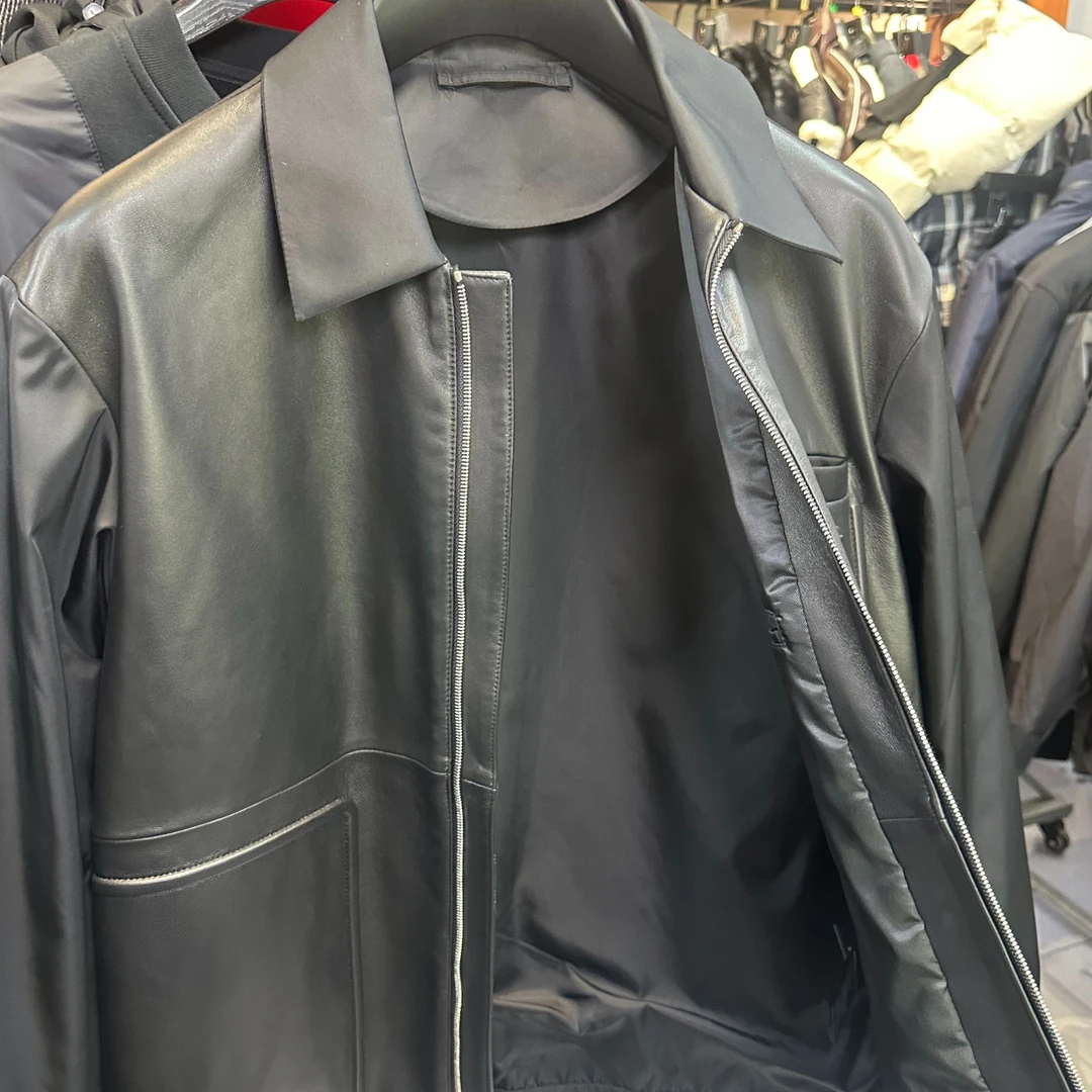 轻奢男装尾货 秋冬季商务百搭时尚潮流皮衣5168