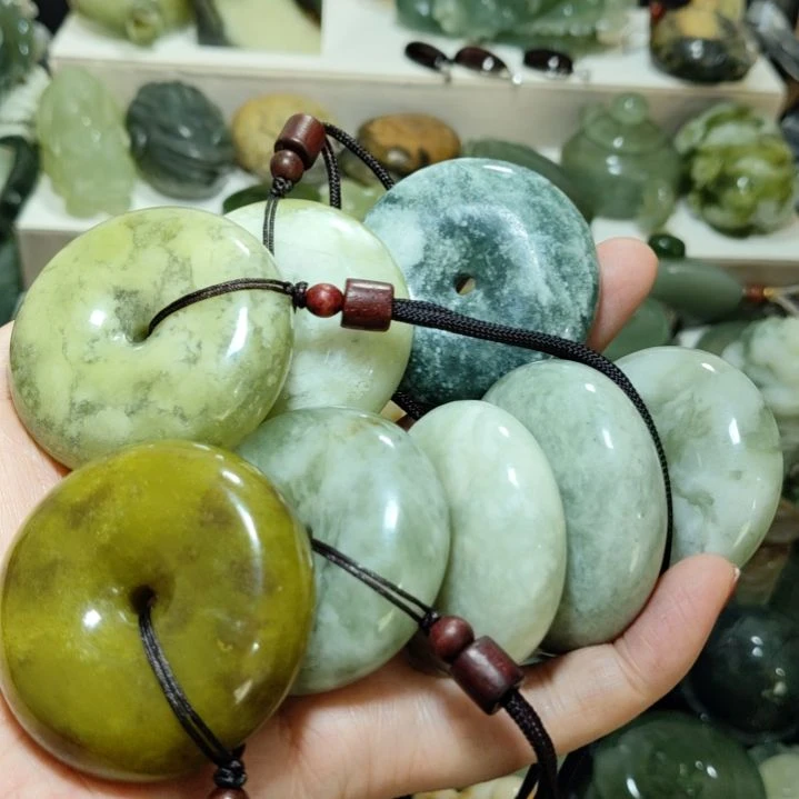 岫玉平安扣微瑕平安扣未镶嵌