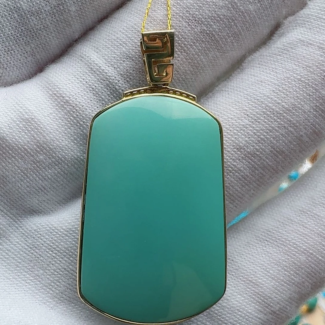 绿松石18K金镶嵌配饰