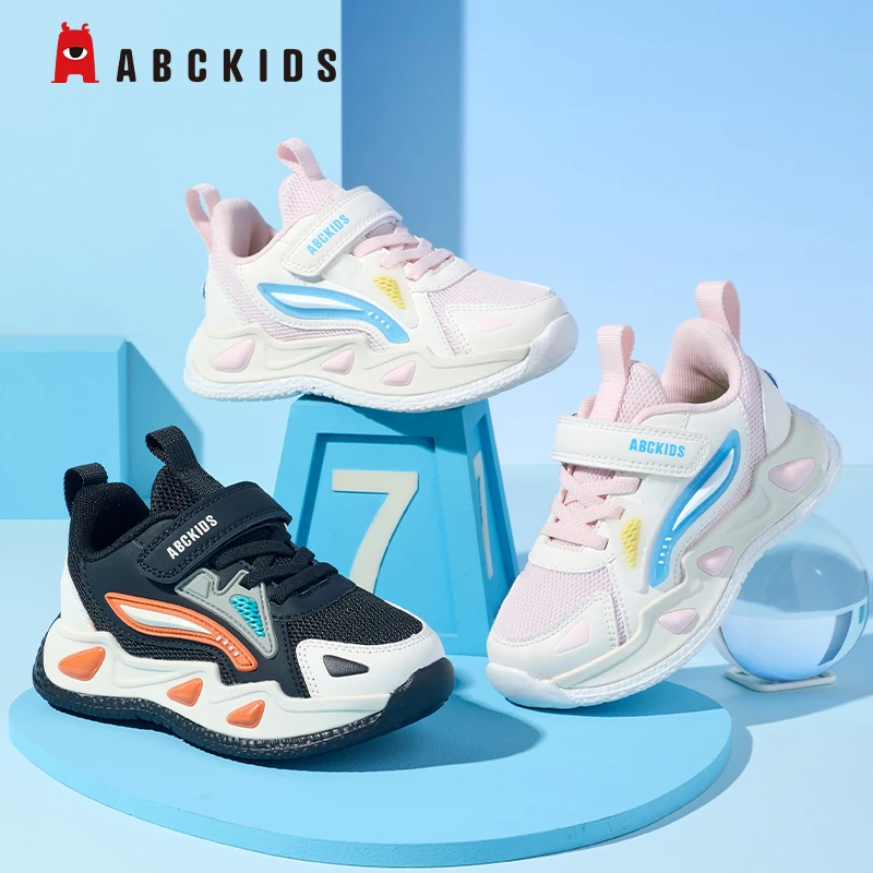 Abckids童鞋2025秋季男童透气运动鞋6-12岁中大童防滑女童休闲鞋