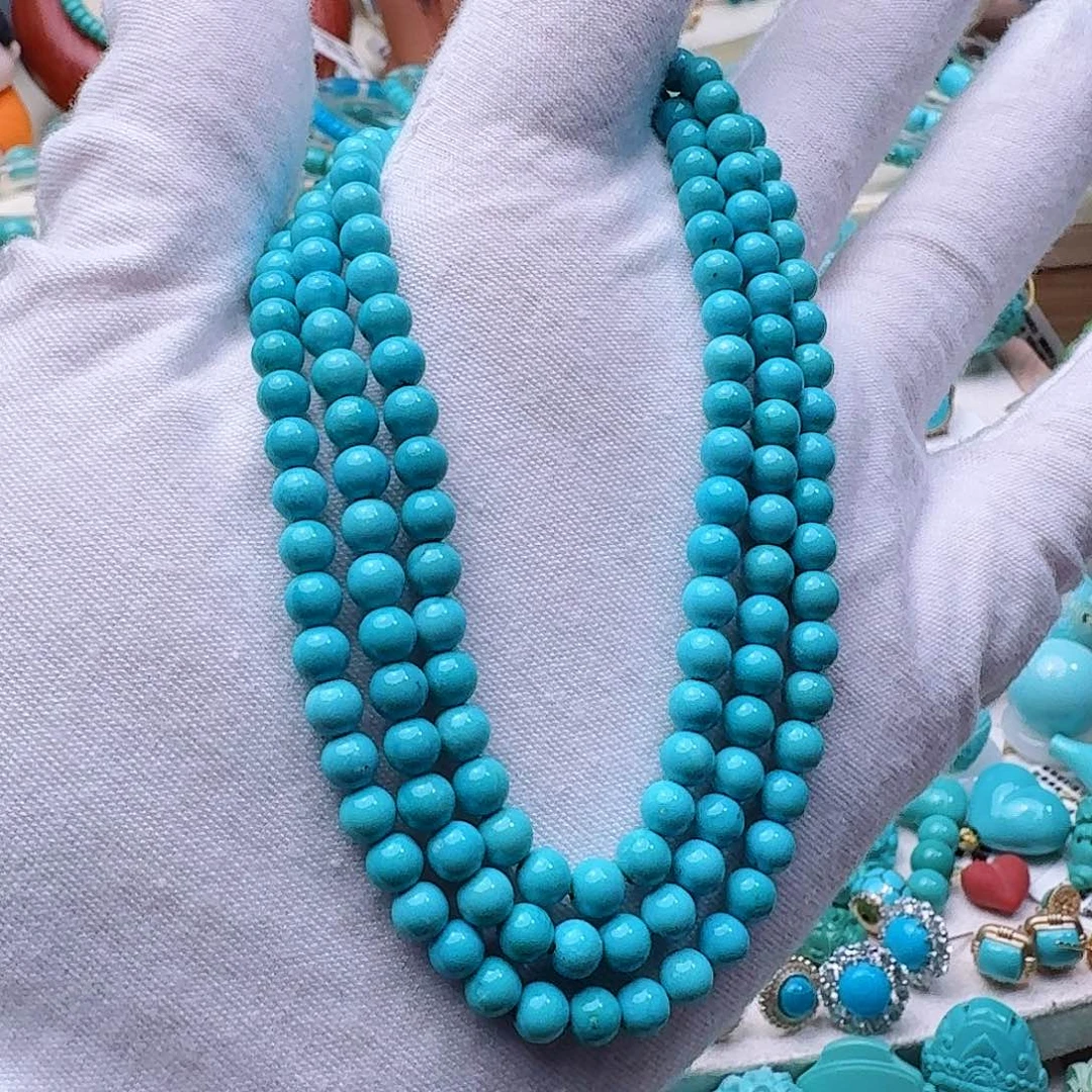 绿松石未镶嵌珠宝奇石精品多圈4.8